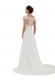 Elfenbein A-Linien Kapelle-schleppe Chiffon Klassisch Brautkleider Websites