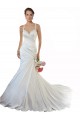 Elfenbein Meerjungfrau Kapelle-schleppe Satin Strand Brautkleider Websites