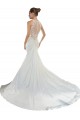 Elfenbein Meerjungfrau Kapelle-schleppe Satin Strand Brautkleider Websites