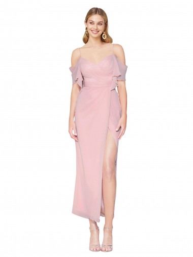 Primel Meerjungfrau Off-Schulter Knielang Chiffon Kurze Formale Brautjungfernkleider / Abendkleider / Abiballkleider Websites